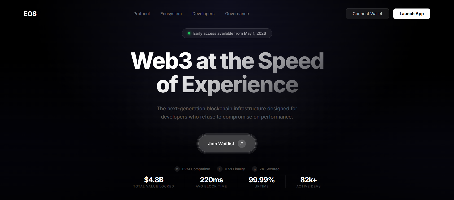 Web3 Hero , Gradient Text, Layered Pill Button & Early Access Badge